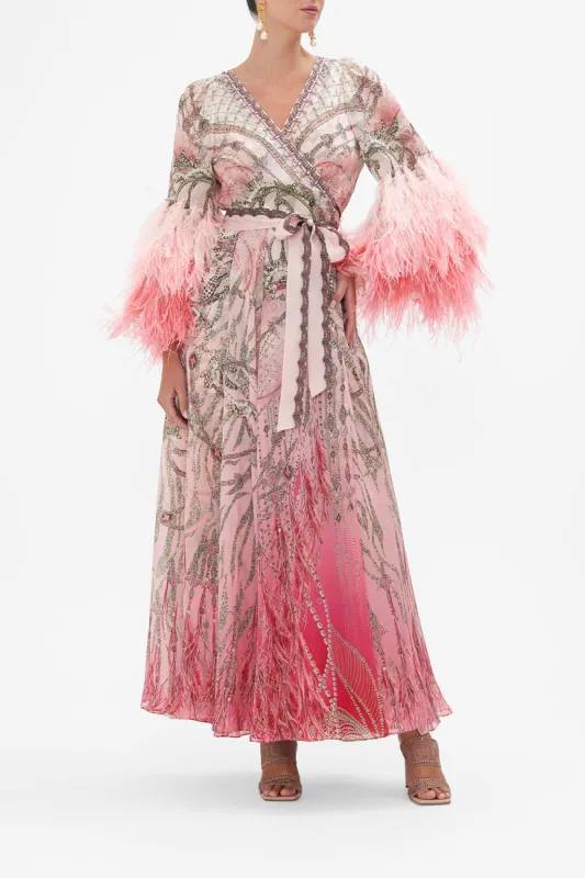 WRAP DRESS WITH RUFFLE SLEEVE STARSHIP SISTAS sold by Camilla