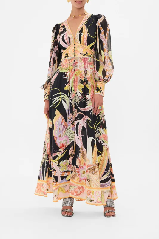 SHAPED WAISTBAND DRESS WITH GATHERED SLEEVES LADY OF THE MOON sold by Camilla