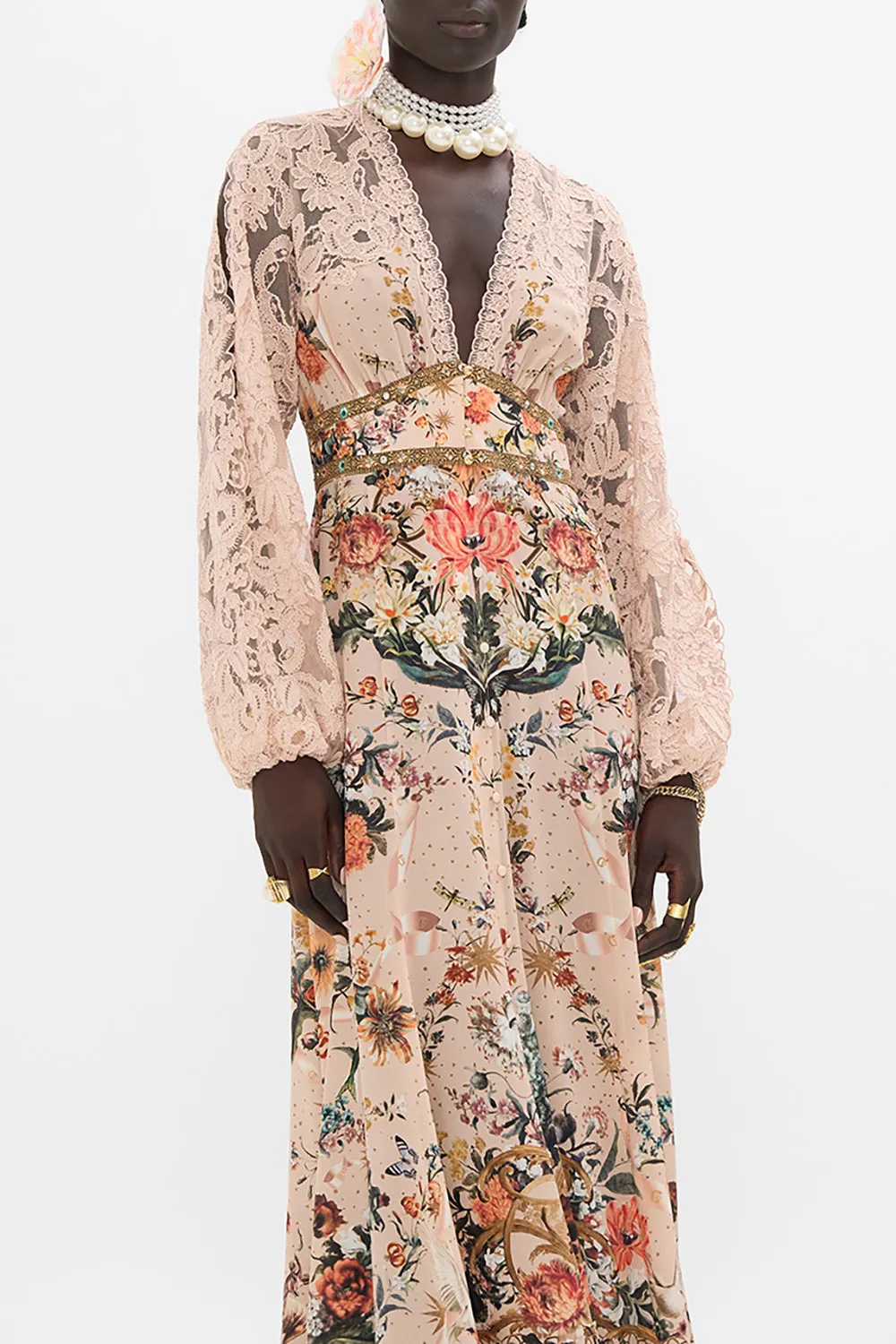 LACE SLEEVE BUTTON DRESS ROSE GARDEN REVOLUTION sold by Camilla product image thumbnail 5