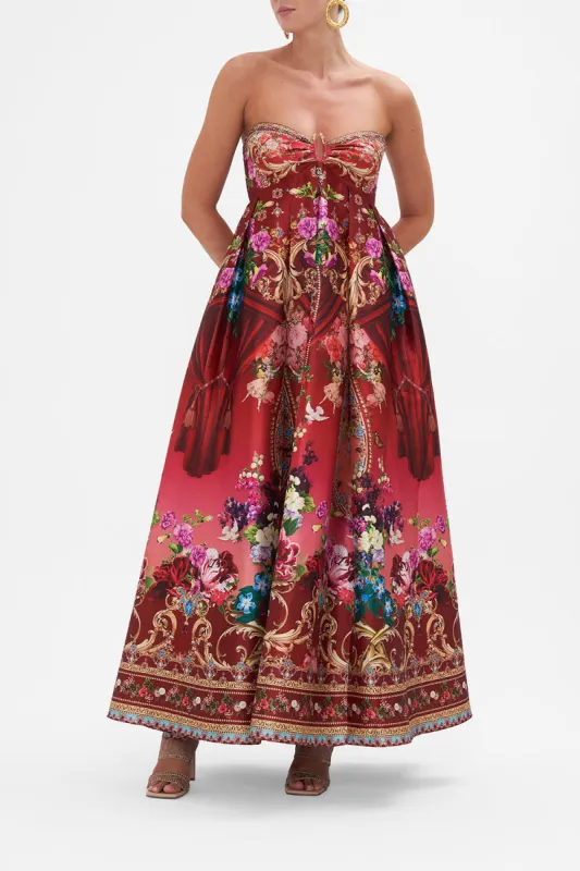 STRAPLESS MAXI DRESS RITES OF ROSES sold by Camilla