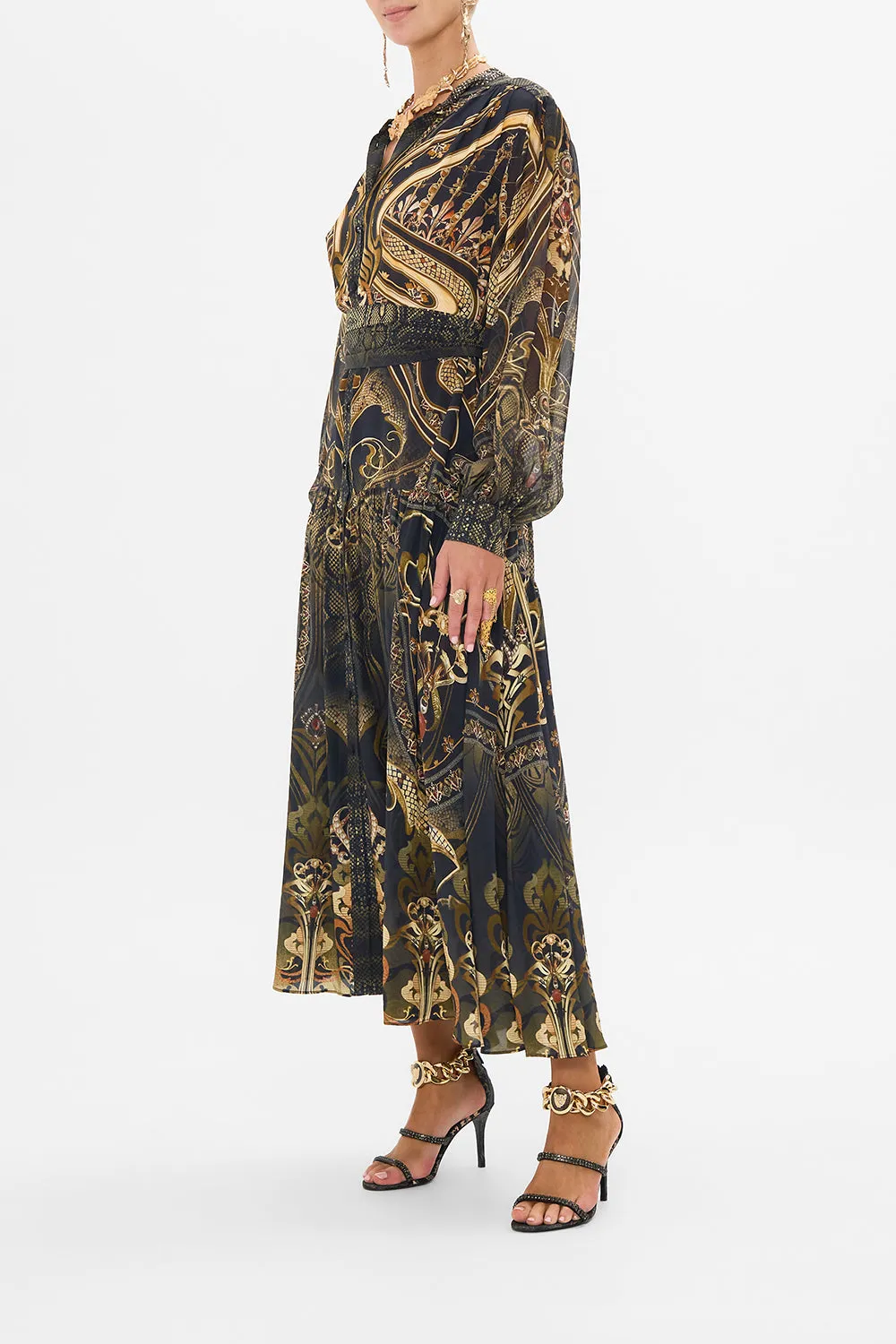 BUTTON THROUGH DRESS WITH YOKE NOUVEAU NOIR sold by Camilla product image thumbnail 4