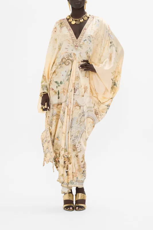 T SHAPE LONG KAFTAN ADORNED IN ANTIQUITY sold by Camilla