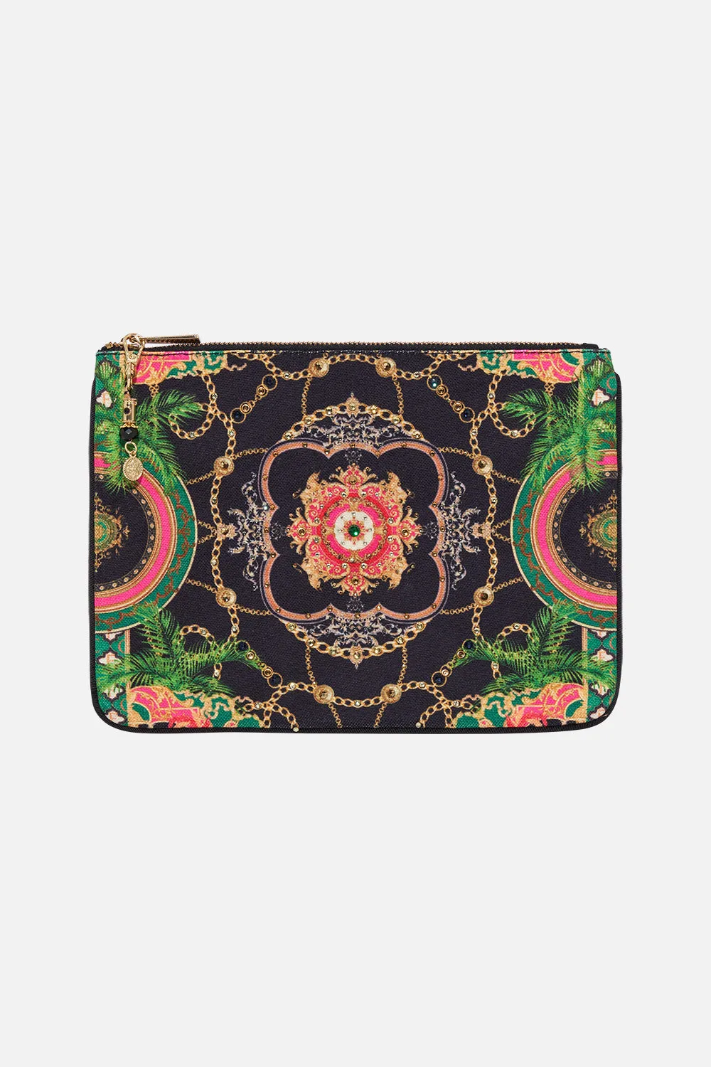 SMALL CANVAS CLUTCH JEALOUSY AND JEWELS sold by Camilla