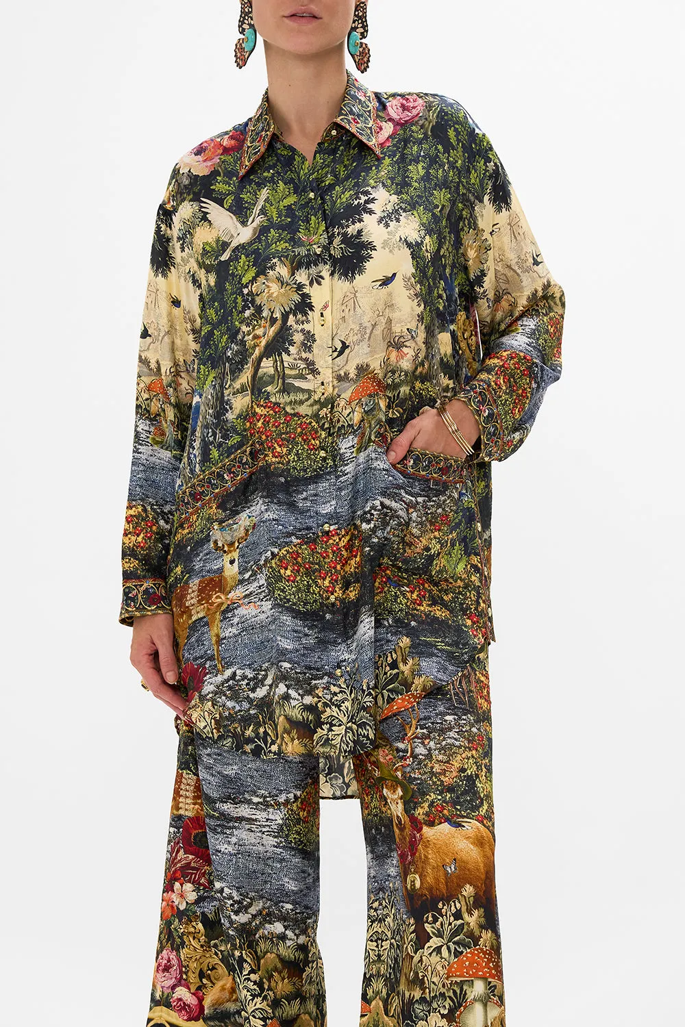 SHIRT TUNIC WITH POCKETS TAPESTRY TOTEMS sold by Camilla product image thumbnail 5