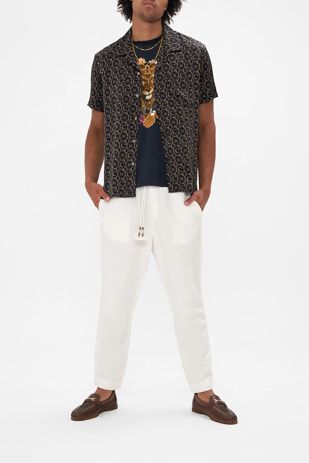 SHORT SLEEVE CAMP COLLARED SHIRT A NIGHT AT THE OPERA sold by Camilla