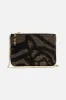 EMBELLISHED ZIP TOP CLUTCH WITH STRAP TAME MY TIGER sold by Camilla
