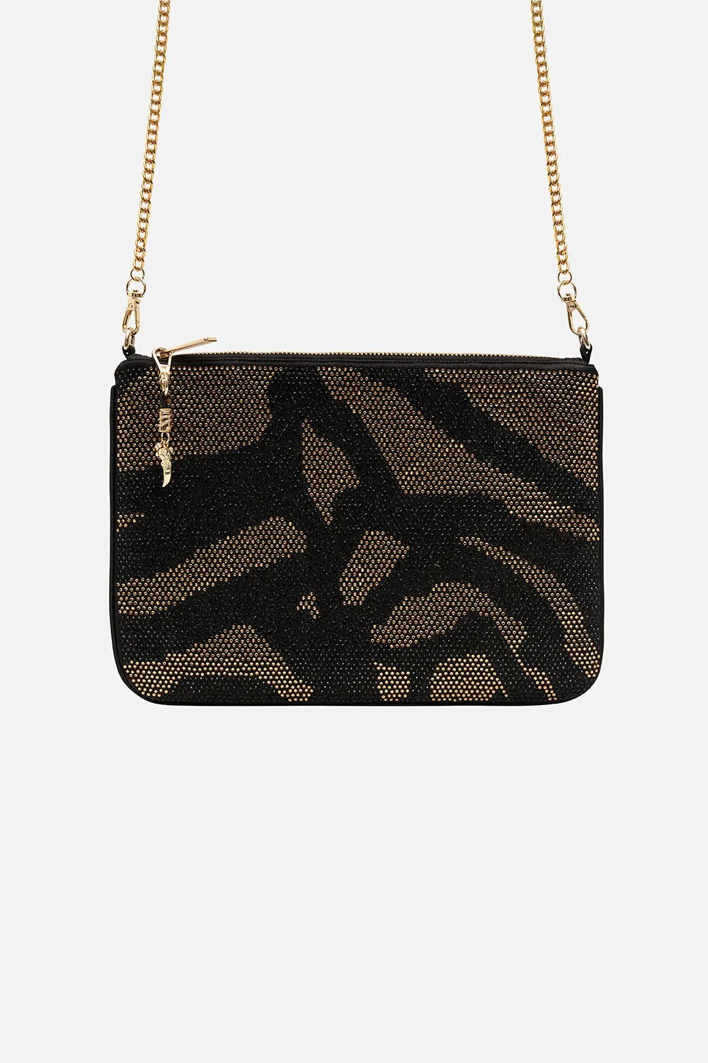 EMBELLISHED ZIP TOP CLUTCH WITH STRAP TAME MY TIGER sold by Camilla product image thumbnail 2