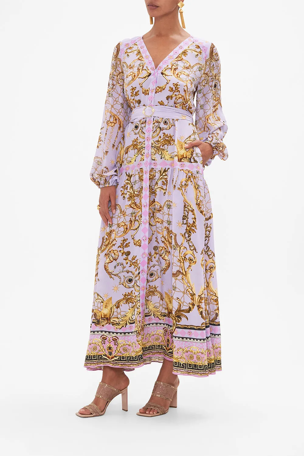 V NECK DRESS WITH BELT LAVENDER EVER AFTER sold by Camilla product image thumbnail 4