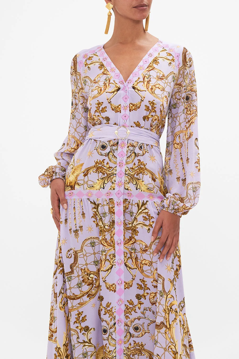 V NECK DRESS WITH BELT LAVENDER EVER AFTER sold by Camilla product image thumbnail 5