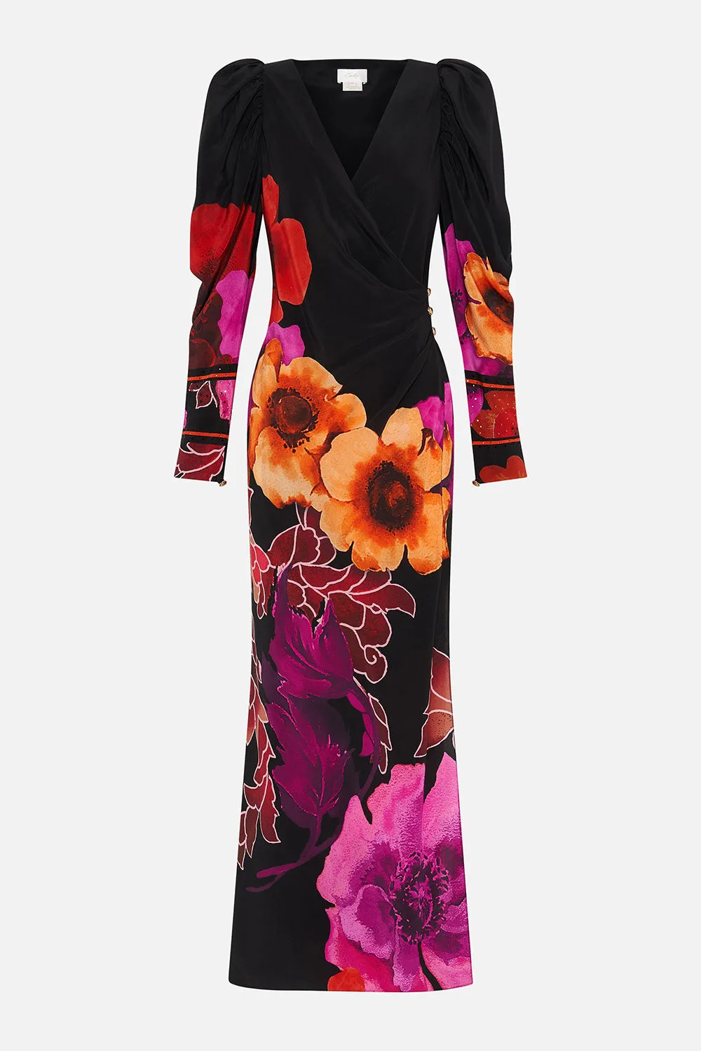 WRAP DRESS WITH DRAMATIC SLEEVE MIDNIGHT POPPY sold by Camilla product image thumbnail 3