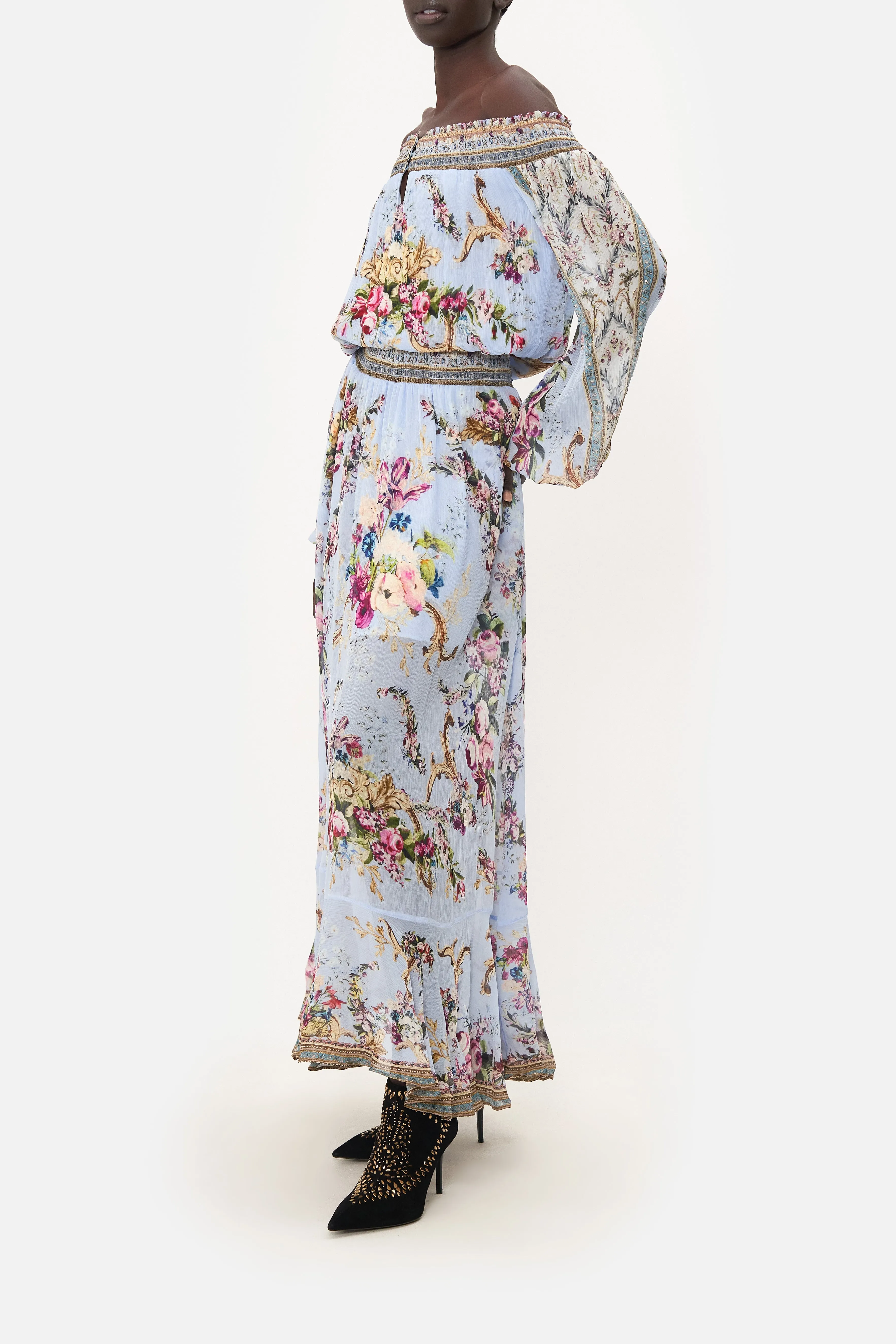 OFF SHOULDER SHIRRED DRESS FLORAFUL sold by Camilla product image thumbnail 4