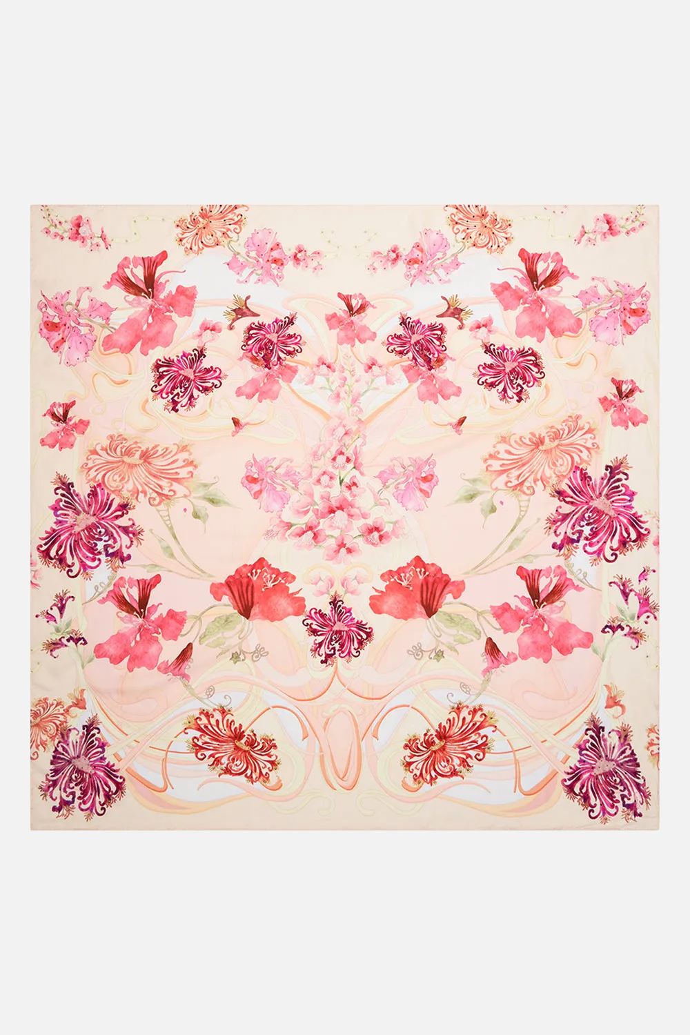 LARGE SQUARE SCARF BLOSSOMS AND BRUSHSTROKES sold by Camilla product image thumbnail 2