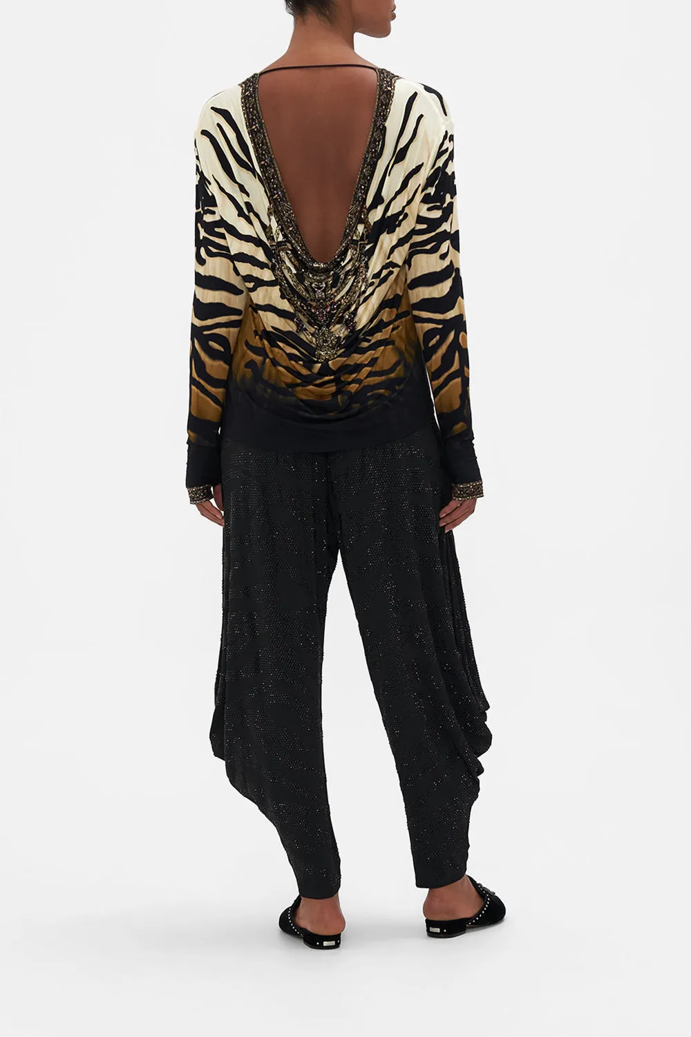 REVERSIBLE COWL LONG SLEEVE TEE TAME MY TIGER sold by Camilla product image thumbnail 2
