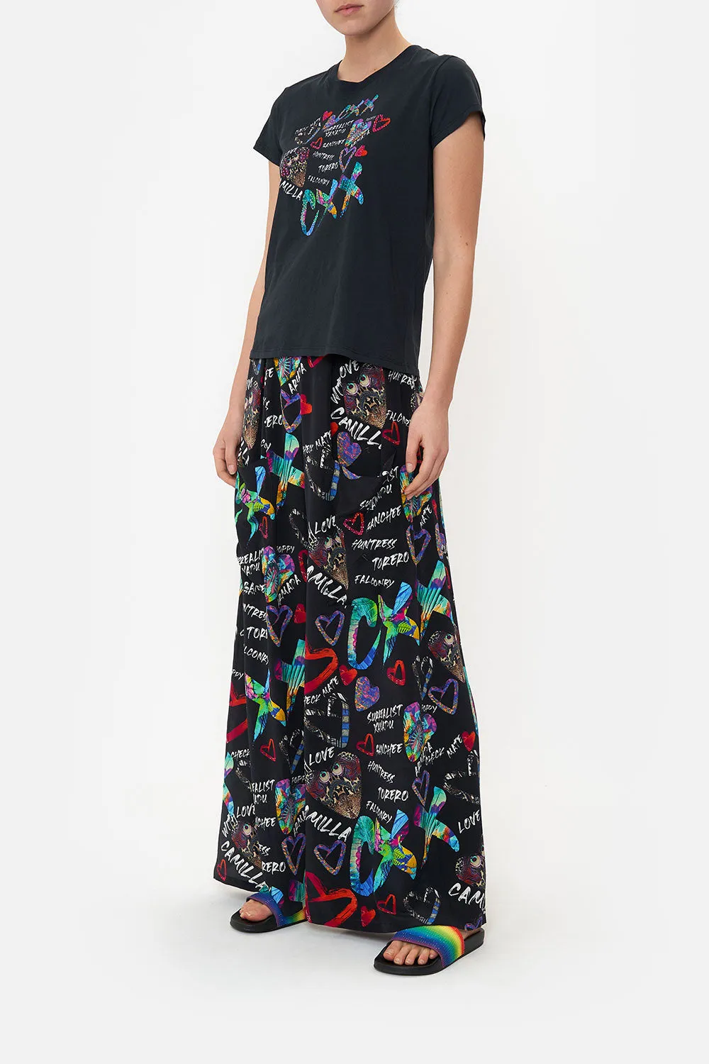 SLIM FIT ROUND NECK T-SHIRT TAGGED UP sold by Camilla product image thumbnail 4