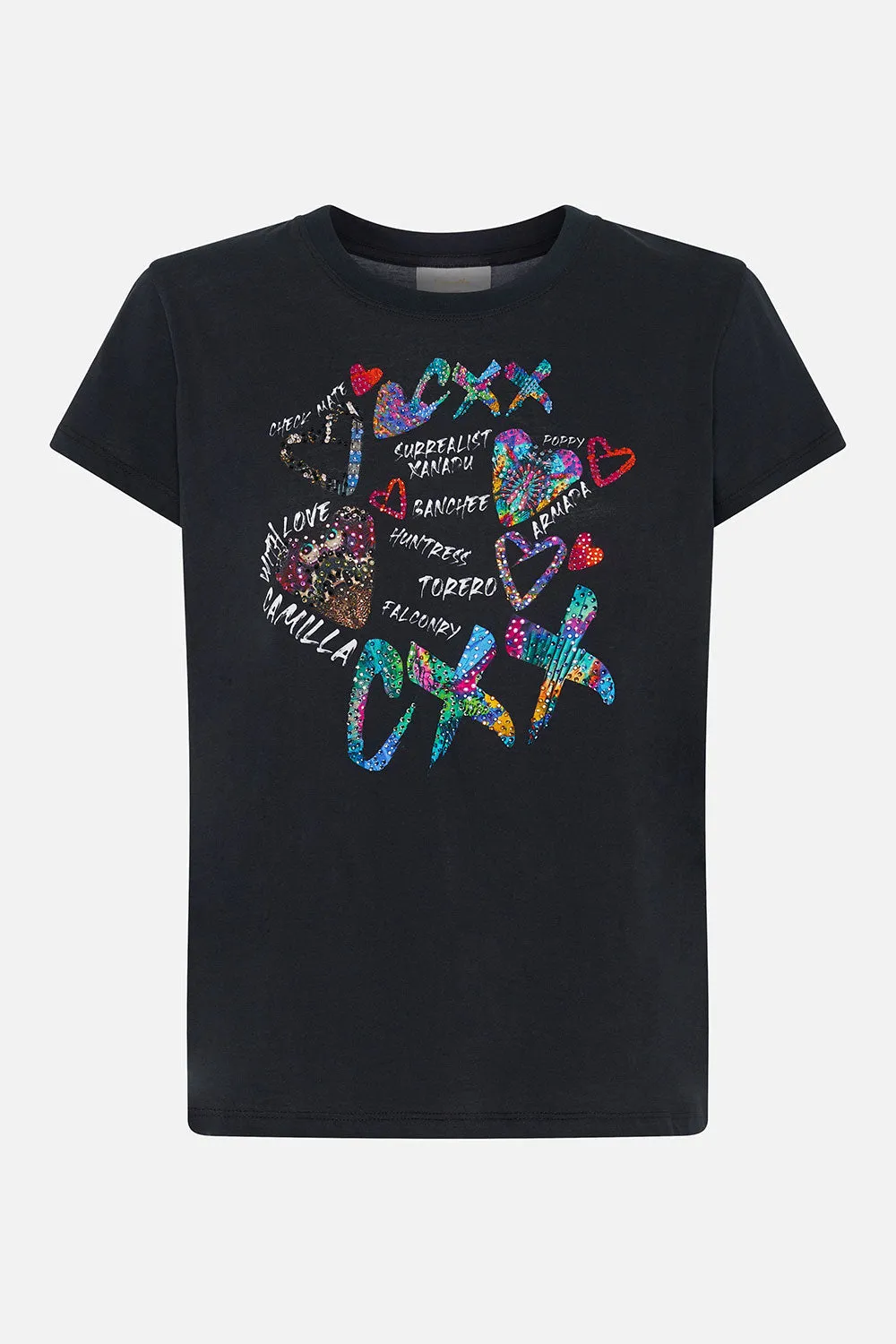 SLIM FIT ROUND NECK T-SHIRT TAGGED UP sold by Camilla product image thumbnail 3