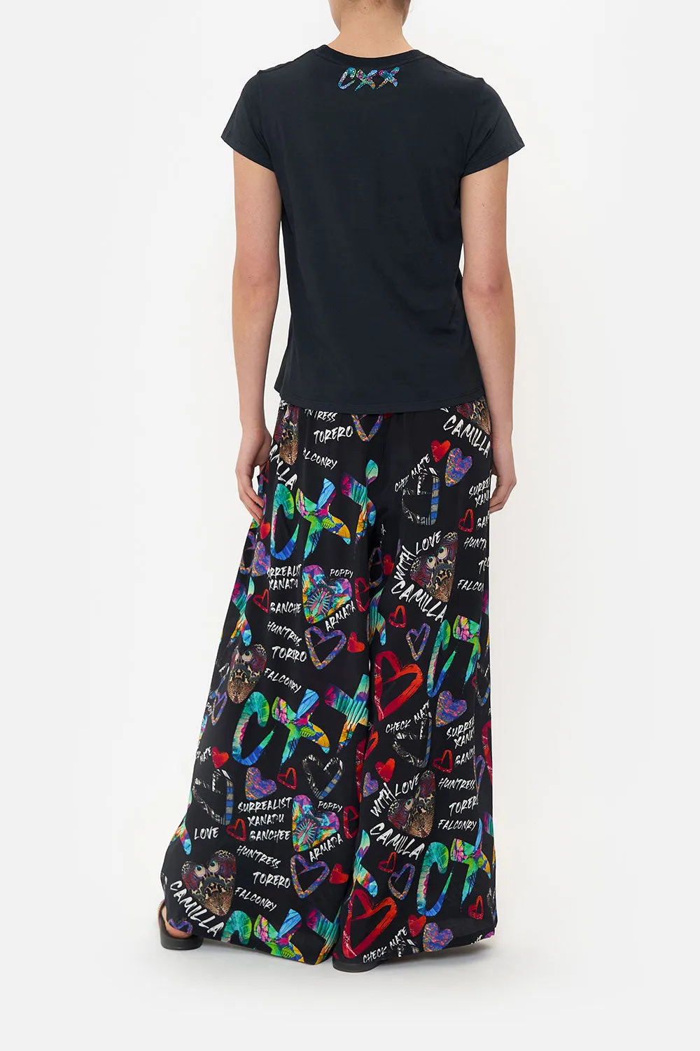 SLIM FIT ROUND NECK T-SHIRT TAGGED UP sold by Camilla product image thumbnail 2