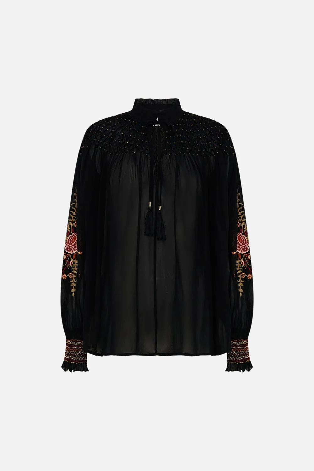 BLOUSON SLEEVE SMOCKED BLOUSE STITCHED IN TIME sold by Camilla product image thumbnail 3