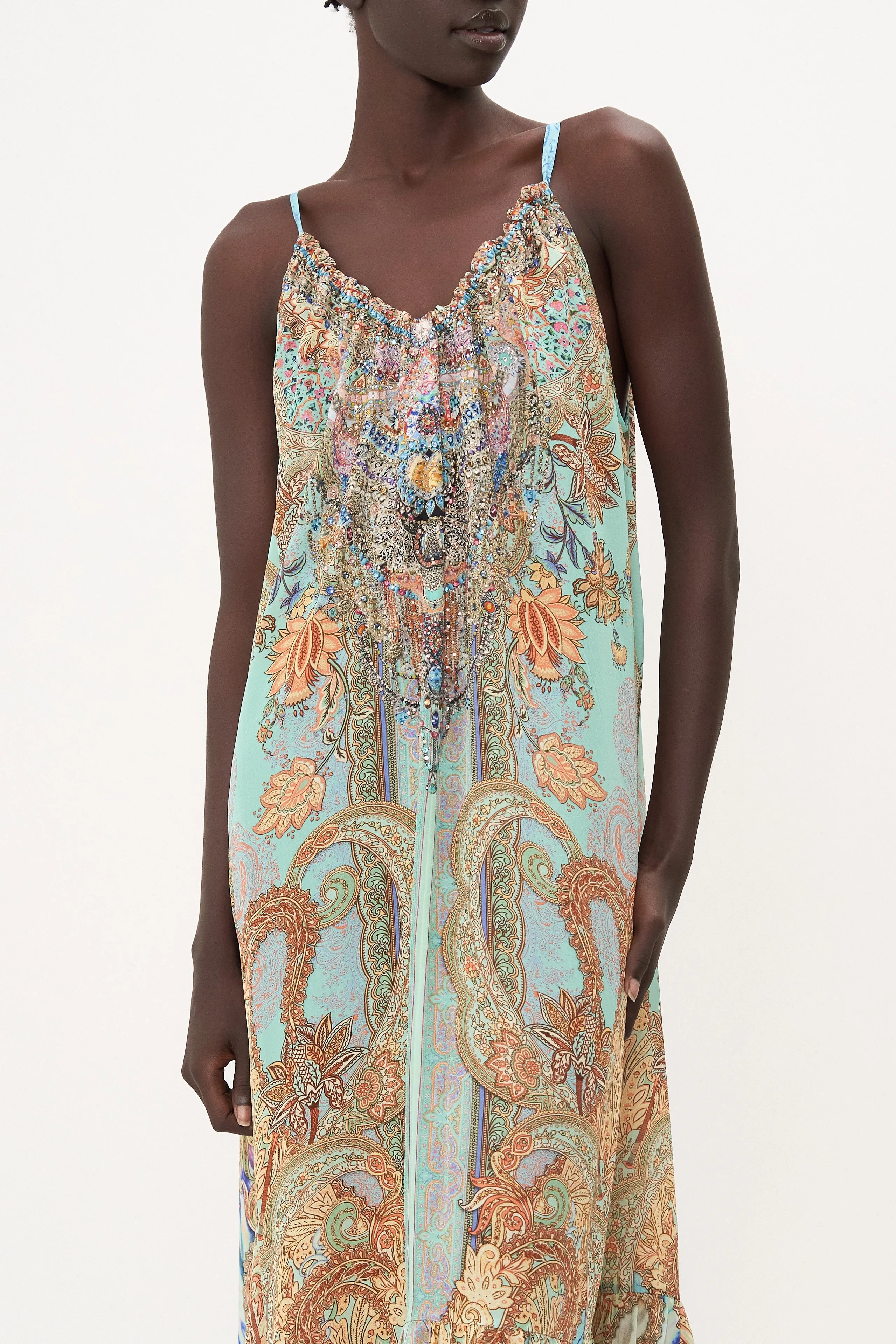 DRAWSTRING HALTER DRESS MAKE LOVE NOT WAR sold by Camilla product image thumbnail 5