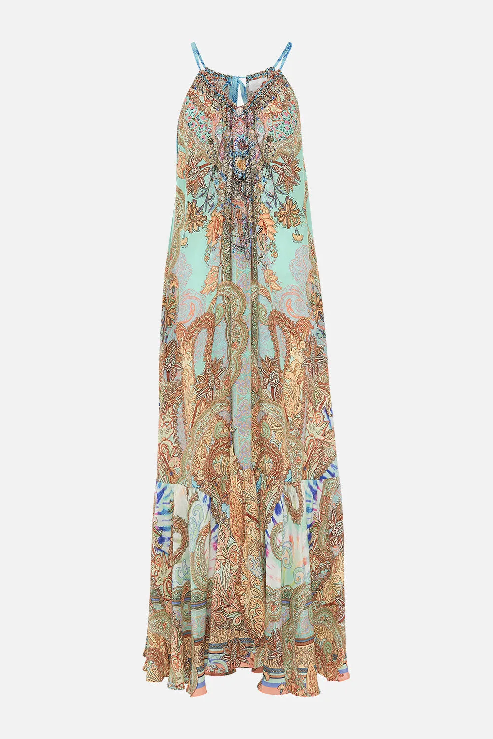 DRAWSTRING HALTER DRESS MAKE LOVE NOT WAR sold by Camilla product image thumbnail 3