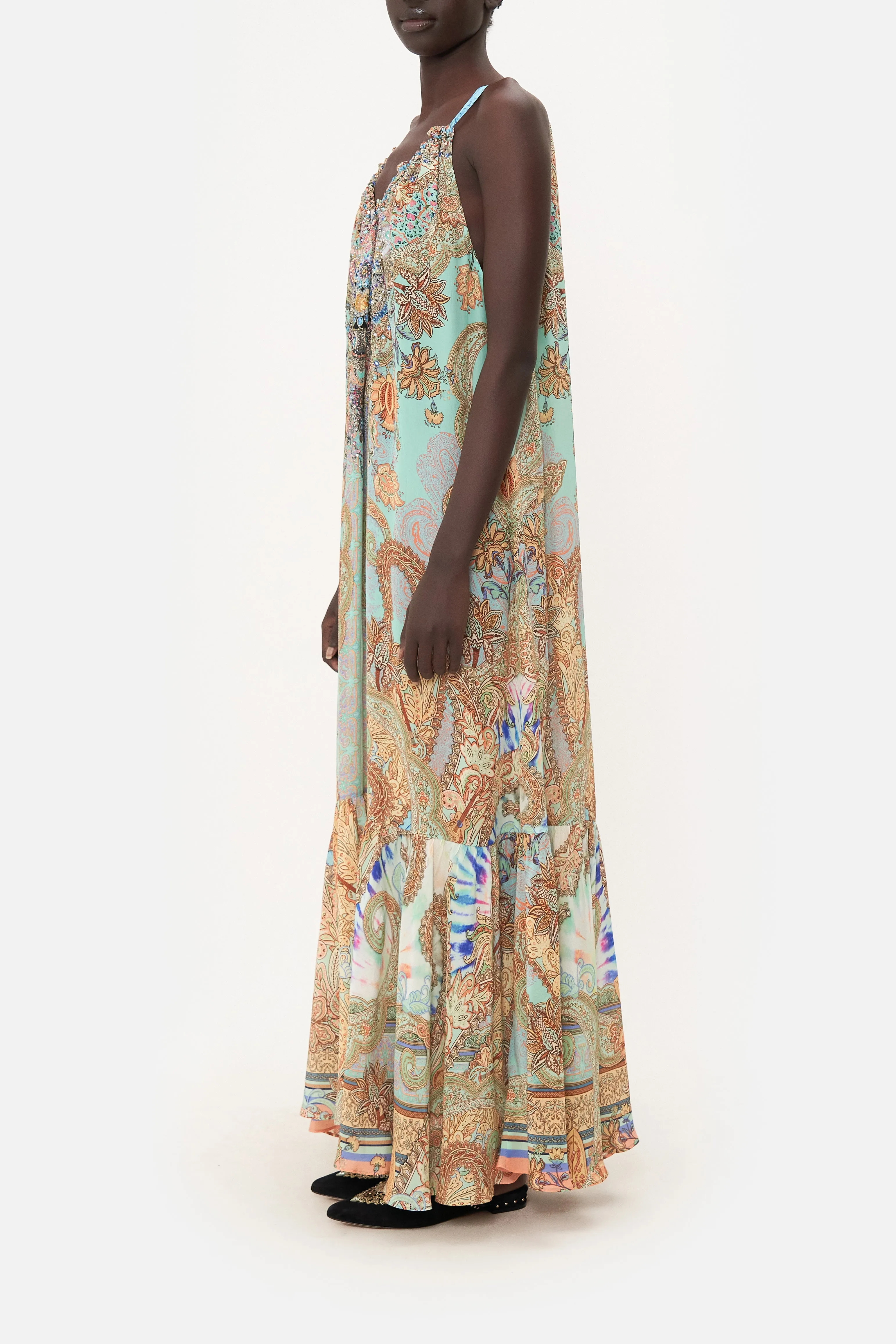 DRAWSTRING HALTER DRESS MAKE LOVE NOT WAR sold by Camilla product image thumbnail 4