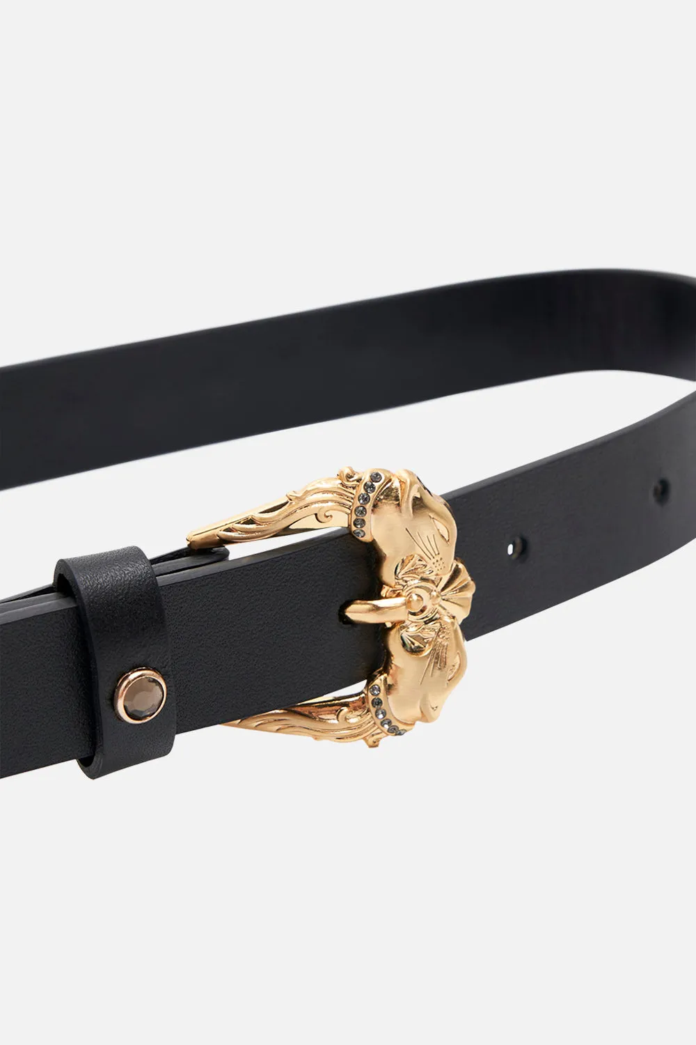 SKINNY BUCKLE BELT SOLID BLACK sold by Camilla product image thumbnail 2