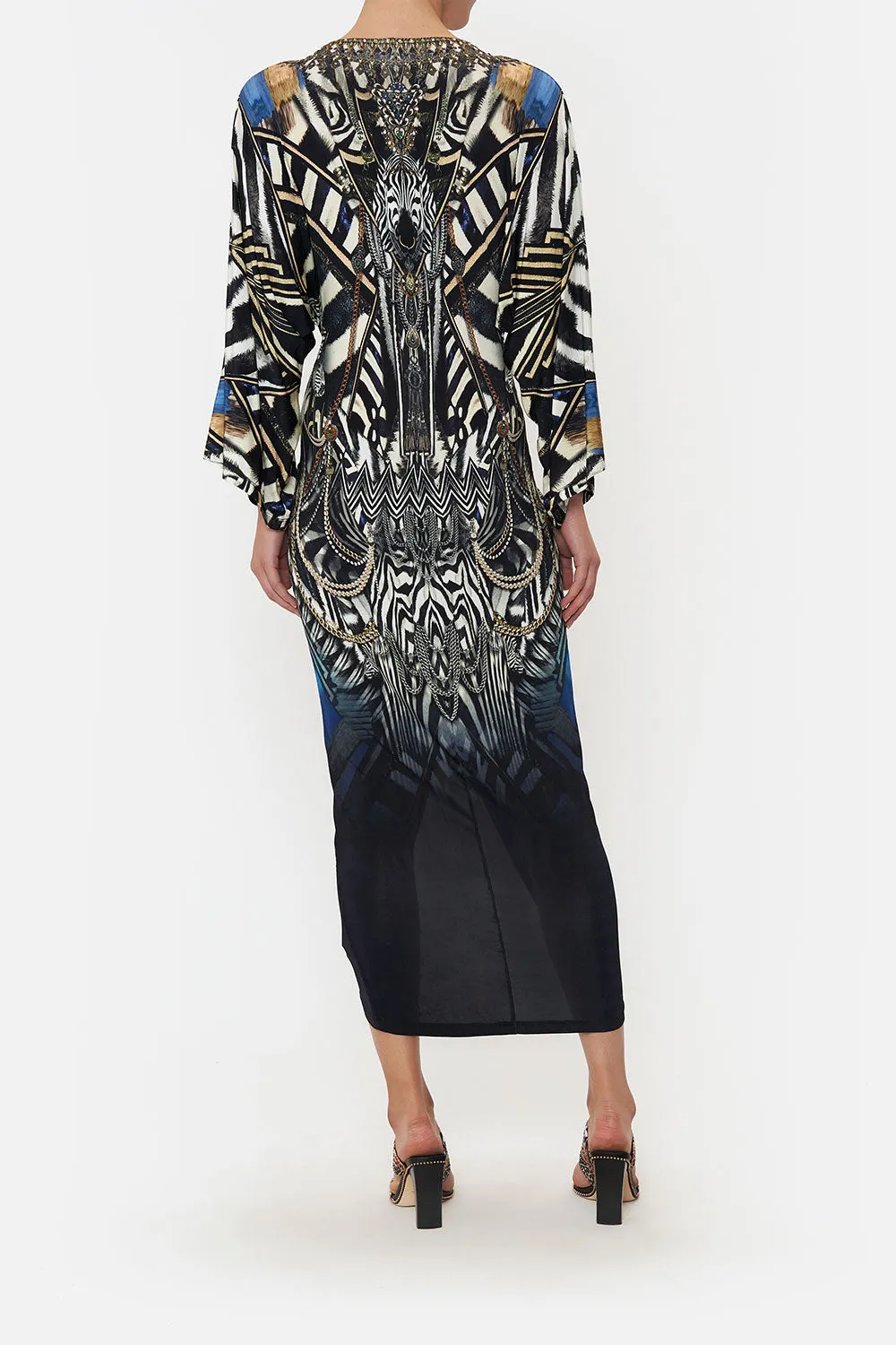 LONG SPLIT FRONT TWIST DRESS KNIGHT OF THE WILD sold by Camilla product image thumbnail 2