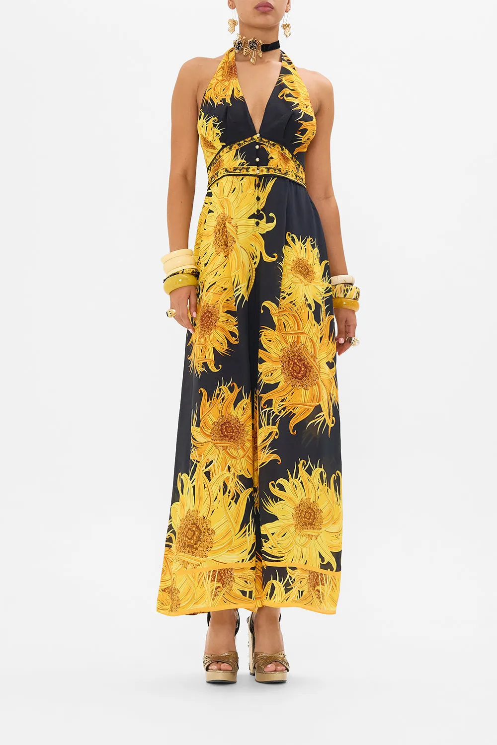 HALTERNECK JUMPSUIT WITH TIE NECK MAKE ME YOUR MASTERPIECE sold by Camilla