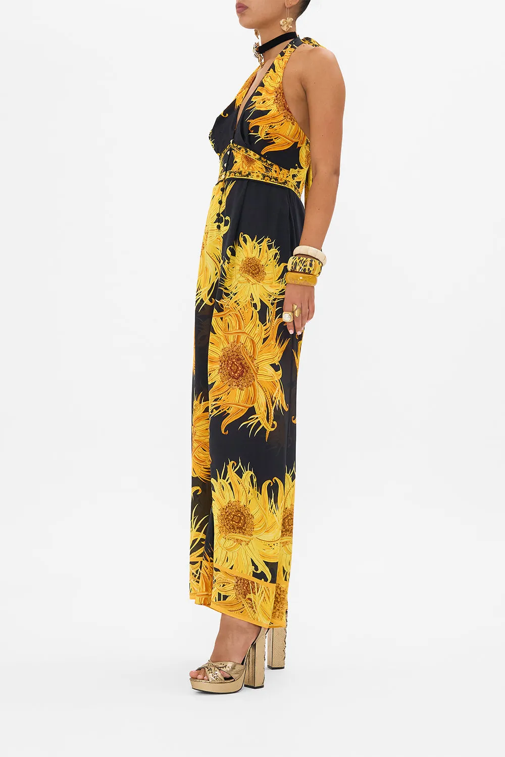 HALTERNECK JUMPSUIT WITH TIE NECK MAKE ME YOUR MASTERPIECE sold by Camilla product image thumbnail 4