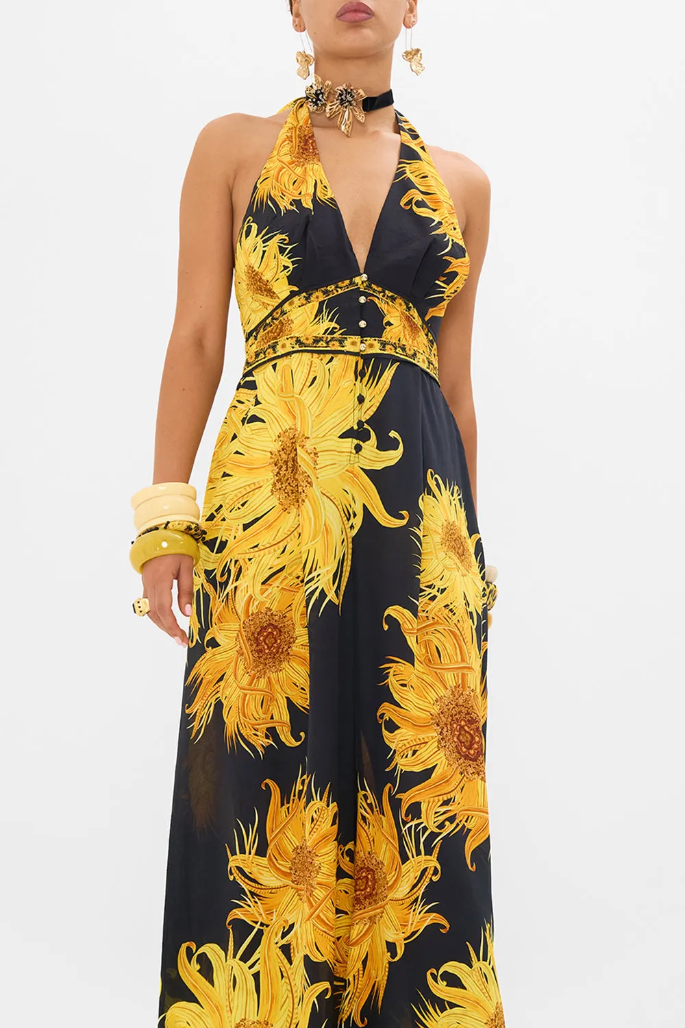 HALTERNECK JUMPSUIT WITH TIE NECK MAKE ME YOUR MASTERPIECE sold by Camilla product image thumbnail 5