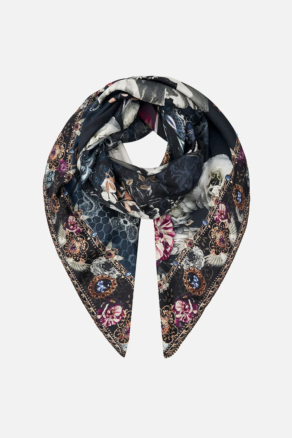 LARGE SQUARE SCARF NOT A WALLFLOWER sold by Camilla