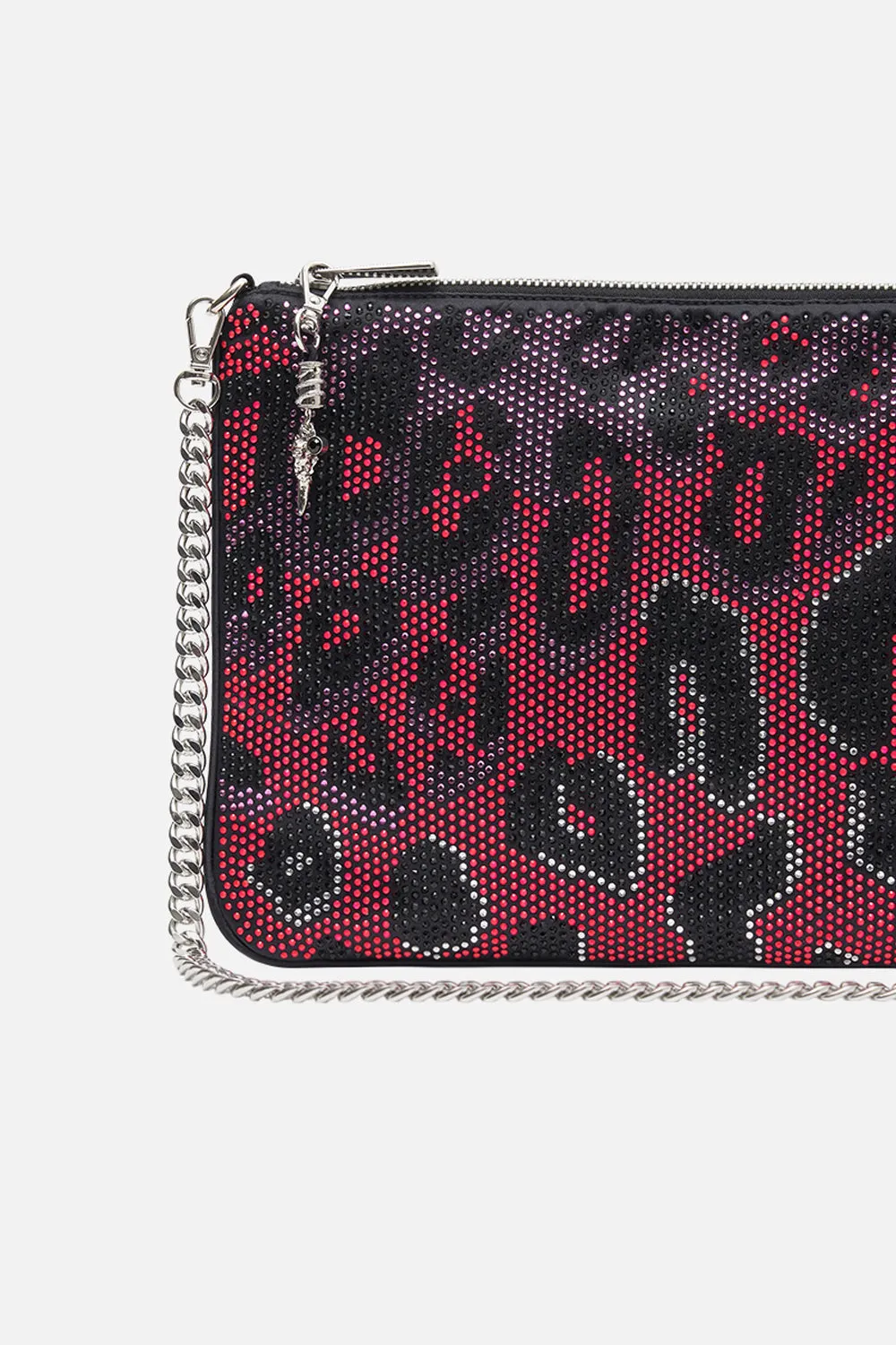 EMBELLISHED ZIP TOP CLUTCH WITH STRAP ALWAYS CHANGE YOUR SPOTS sold by Camilla product image thumbnail 3