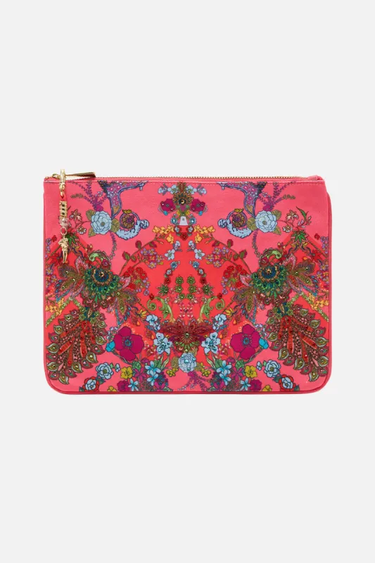 SMALL CANVAS CLUTCH WINDMILLS AND WILDFLOWERS sold by Camilla