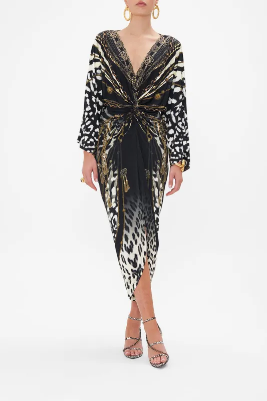 LONG SPLIT FRONT TWIST DRESS UNTAMED ROYALTY sold by Camilla