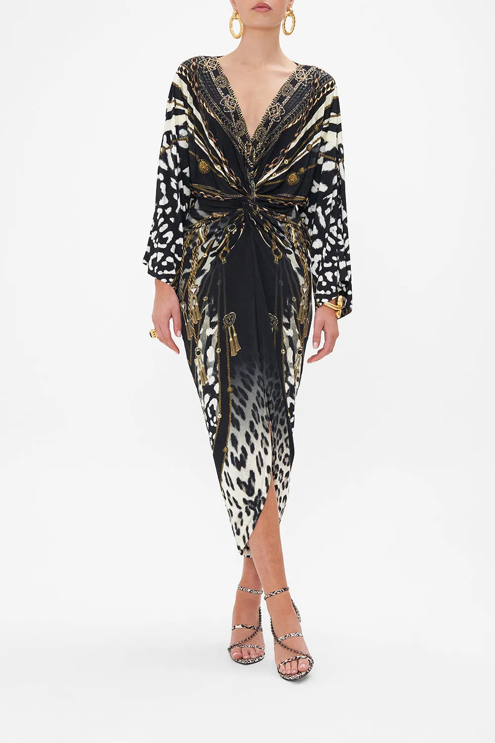 LONG SPLIT FRONT TWIST DRESS UNTAMED ROYALTY sold by Camilla