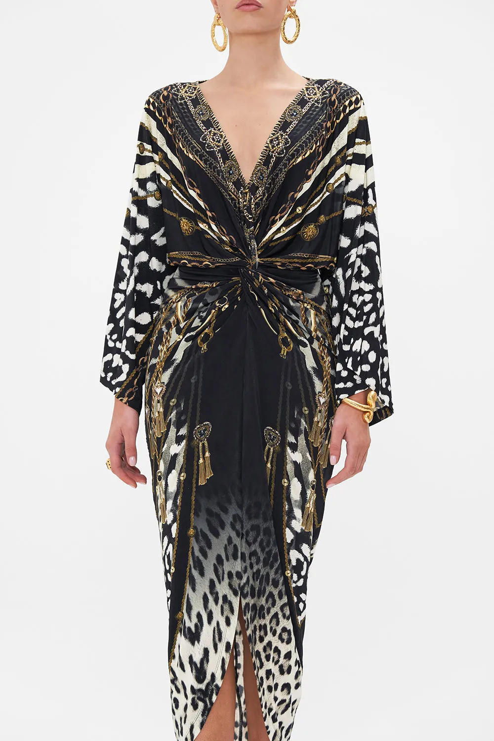 LONG SPLIT FRONT TWIST DRESS UNTAMED ROYALTY sold by Camilla product image thumbnail 5