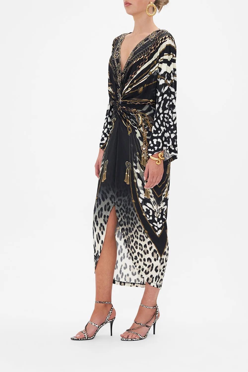 LONG SPLIT FRONT TWIST DRESS UNTAMED ROYALTY sold by Camilla product image thumbnail 4