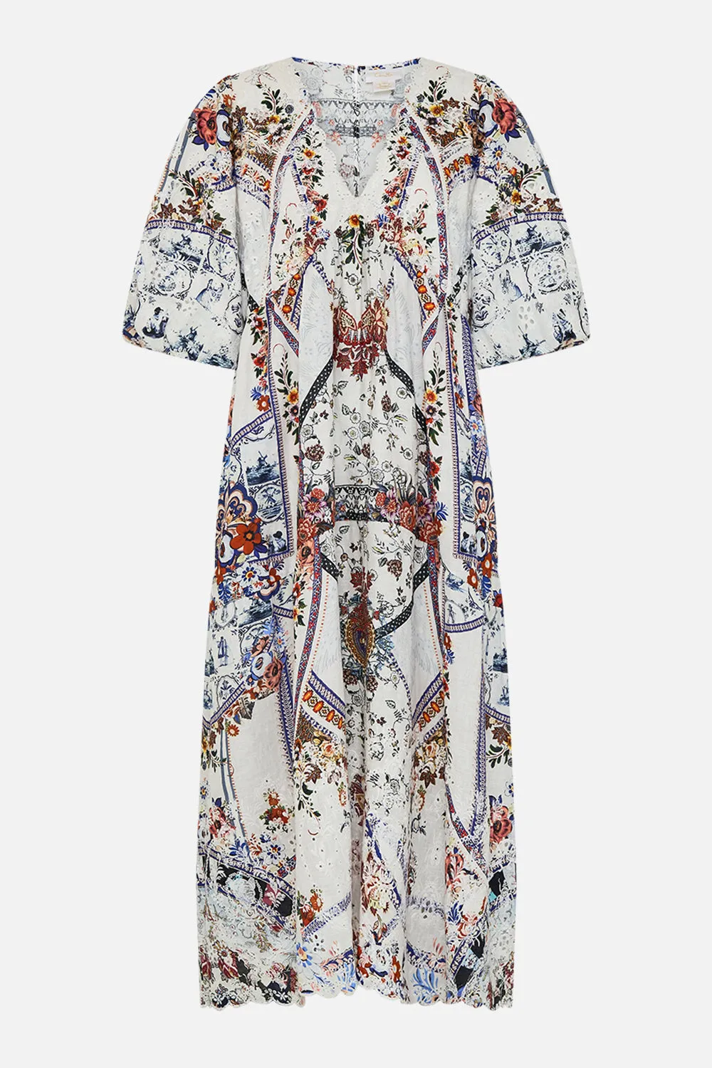 V NECK PUFF SLEEVE DRESS MY FOLK ART HEART sold by Camilla product image thumbnail 3