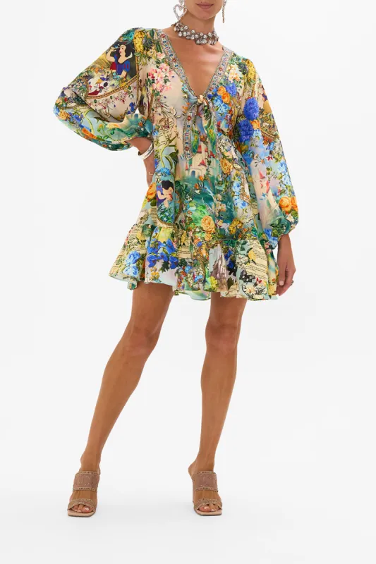 SHORT TIE FRONT BLOUSON DRESS THE KINDEST ONE OF ALL sold by Camilla