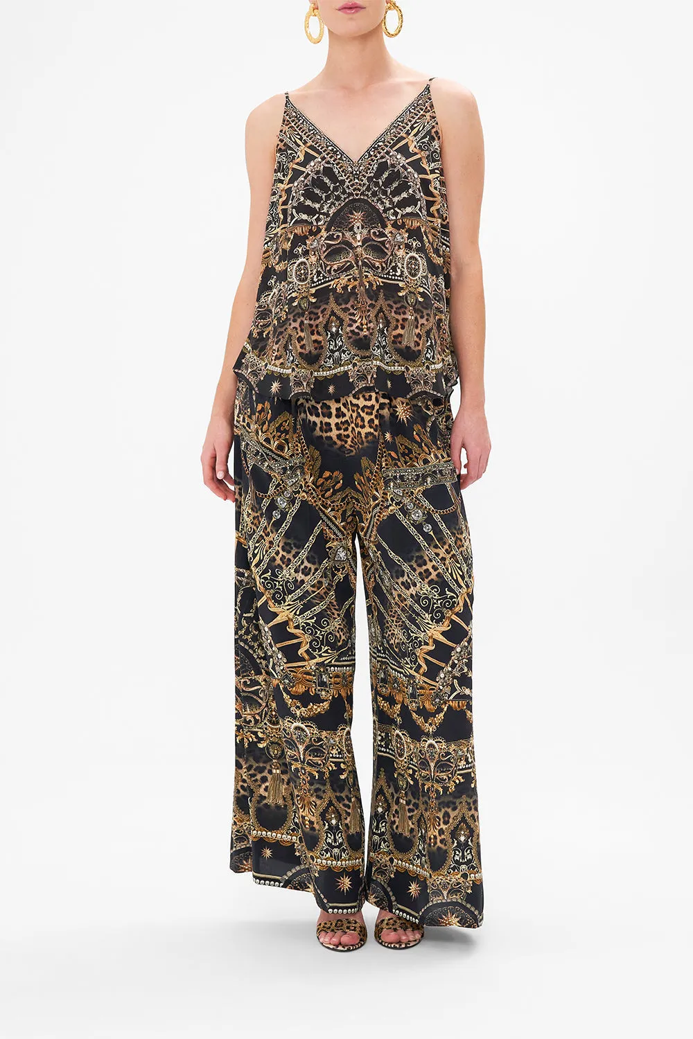 V NECK CAMI MASKED AT MOONLIGHT sold by Camilla