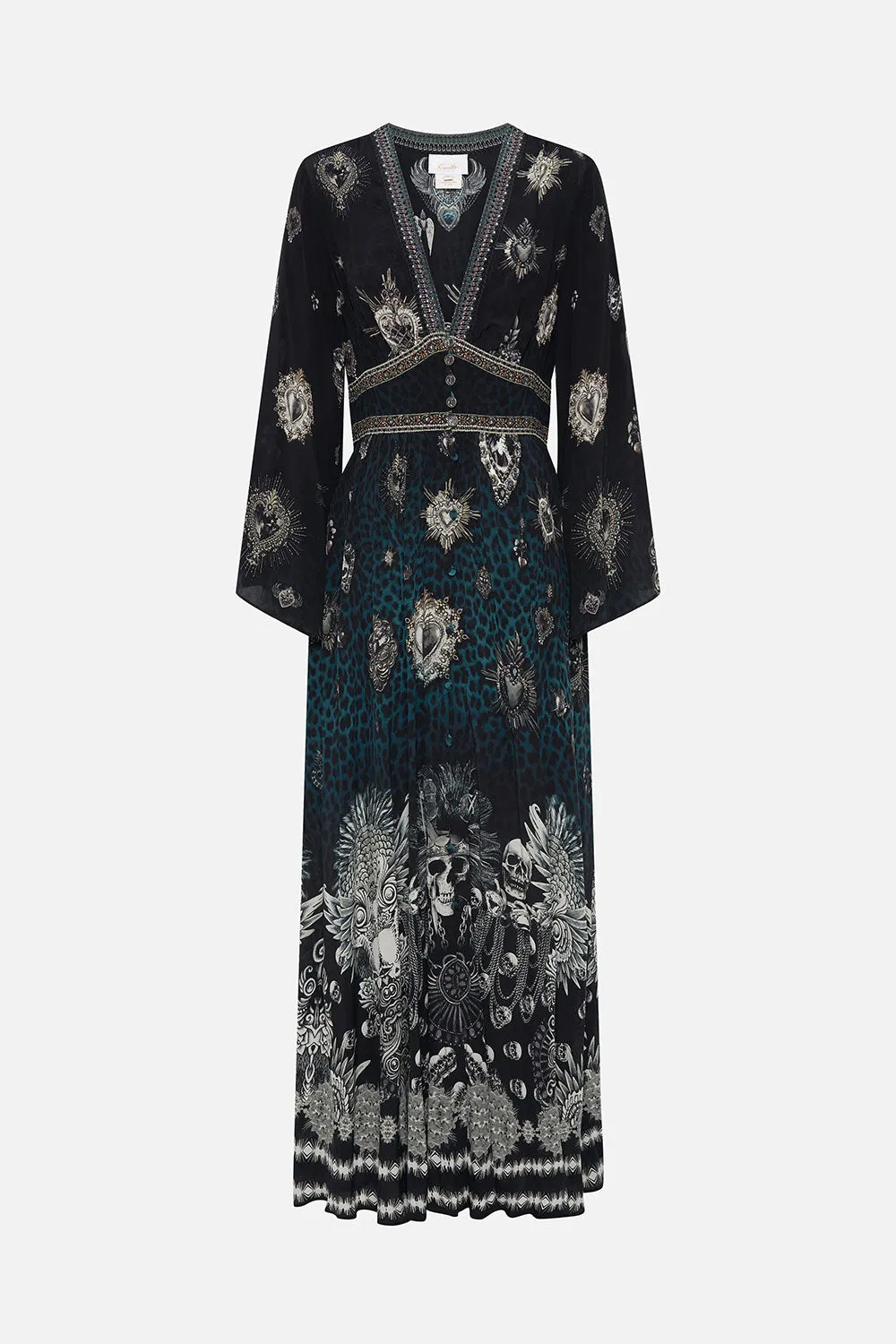 KIMONO SLEEVE DRESS WITH SHIRRING DETAIL ANIMAL ANARCHY sold by Camilla product image thumbnail 3