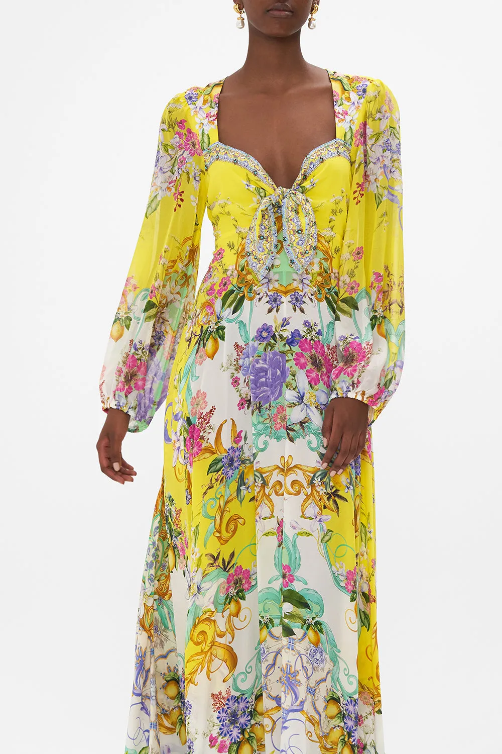 TIE FRONT LONG SLEEVE DRESS CATERINA SPRITZ sold by Camilla product image thumbnail 5