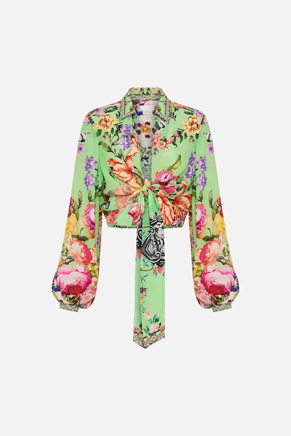 CROPPED WRAP SHIRT PORCELAIN DREAM sold by Camilla product image thumbnail 3