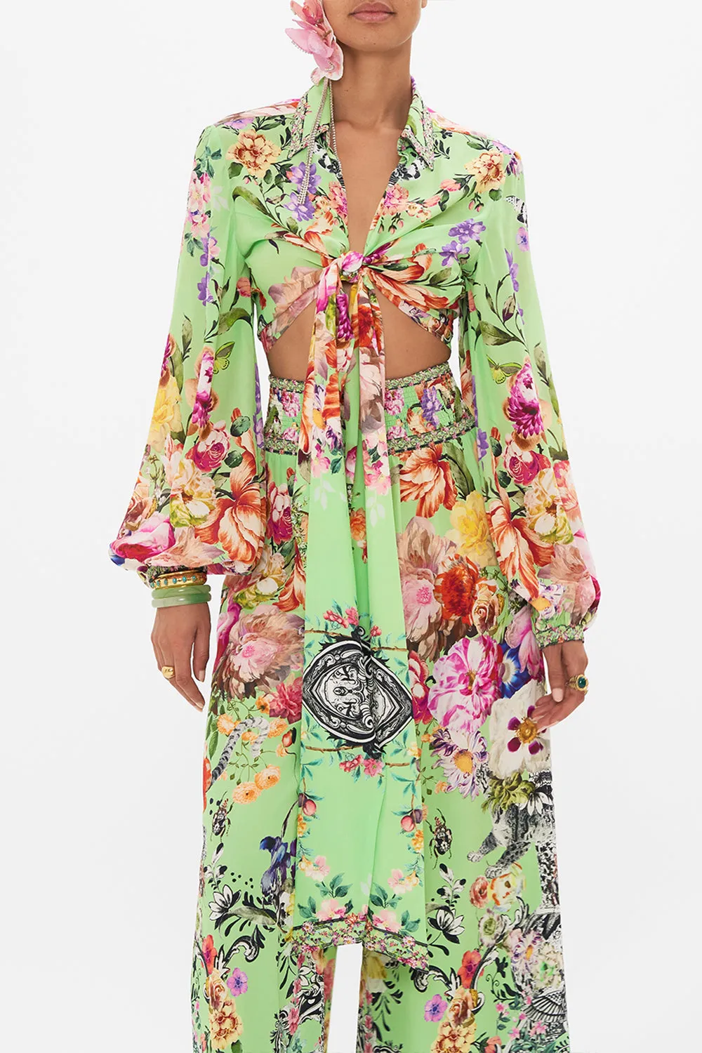 CROPPED WRAP SHIRT PORCELAIN DREAM sold by Camilla product image thumbnail 5