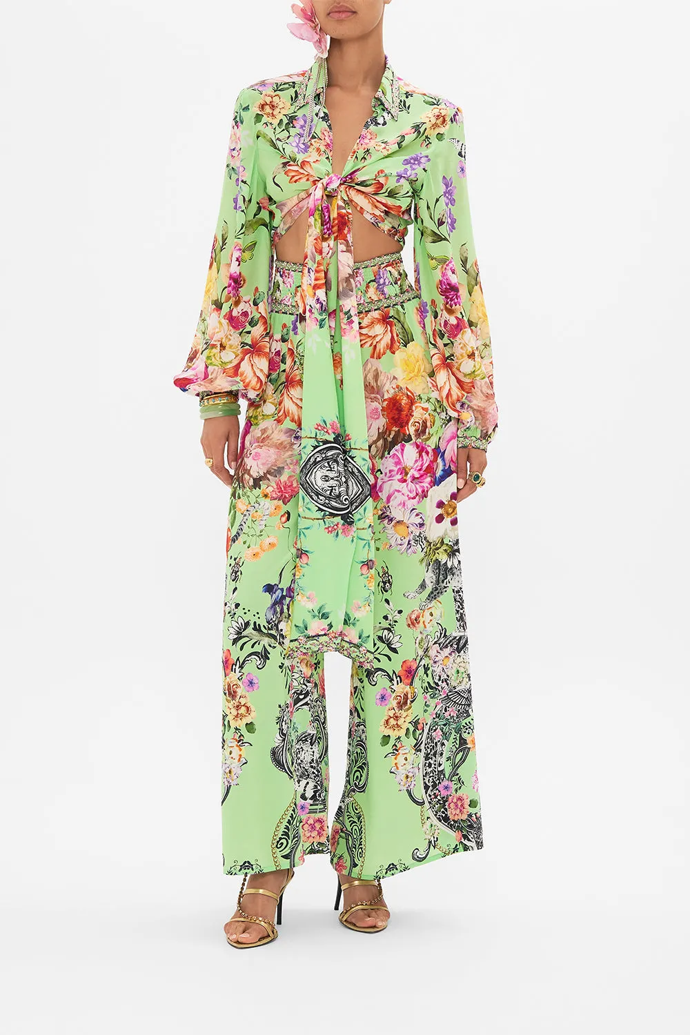 CROPPED WRAP SHIRT PORCELAIN DREAM sold by Camilla