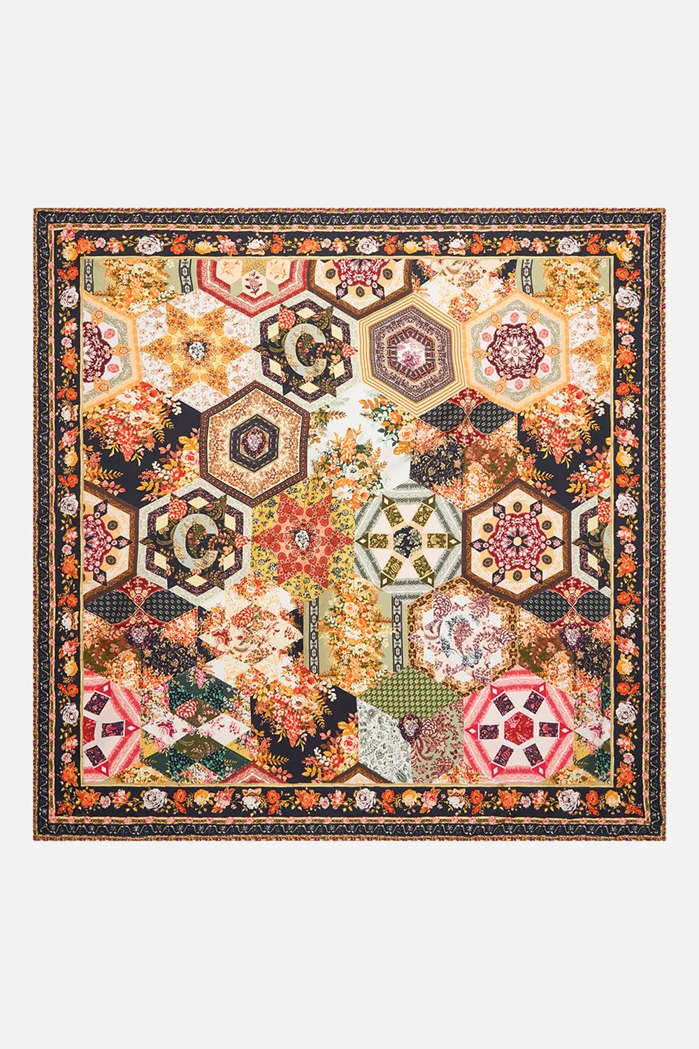 LARGE SQUARE SCARF STITCHED IN TIME sold by Camilla product image thumbnail 2