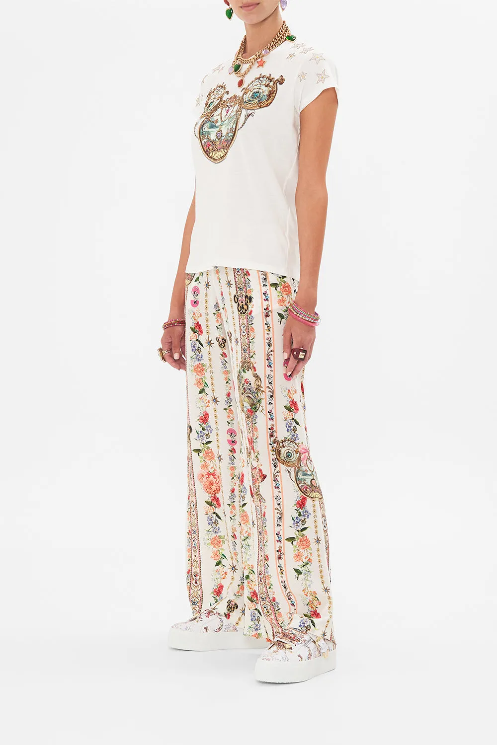 SLIM FIT ROUND NECK T-SHIRT MICKEY TAKES A TRIP sold by Camilla product image thumbnail 4