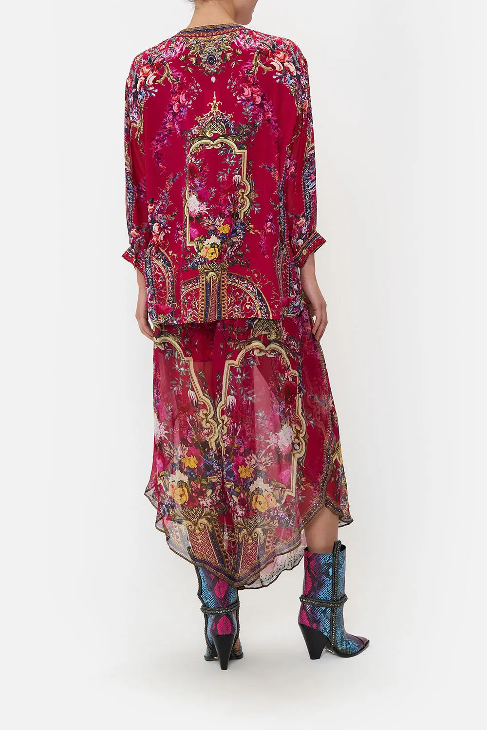 DROPPED SHOULDER BLOUSON SHIRT BOHEME BLOOMS sold by Camilla product image thumbnail 2