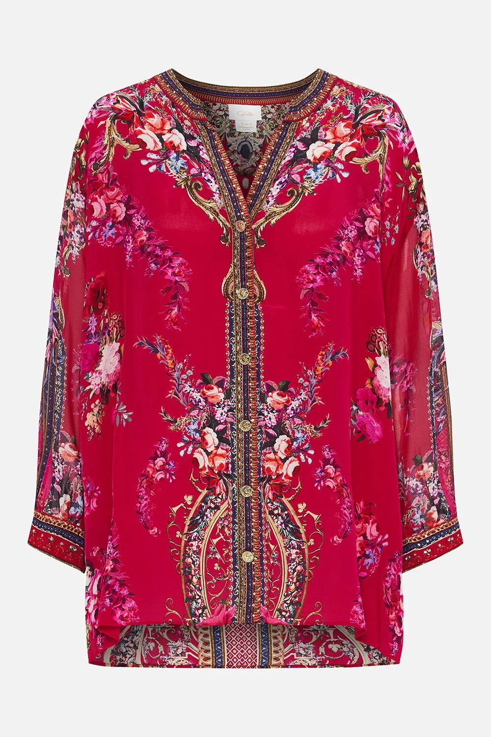 DROPPED SHOULDER BLOUSON SHIRT BOHEME BLOOMS sold by Camilla product image thumbnail 3