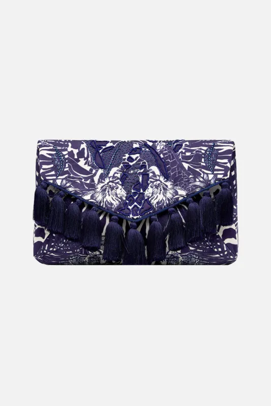 ENVELOPE CLUTCH WITH GUSSET WHERES YOUR HEAD AT sold by Camilla