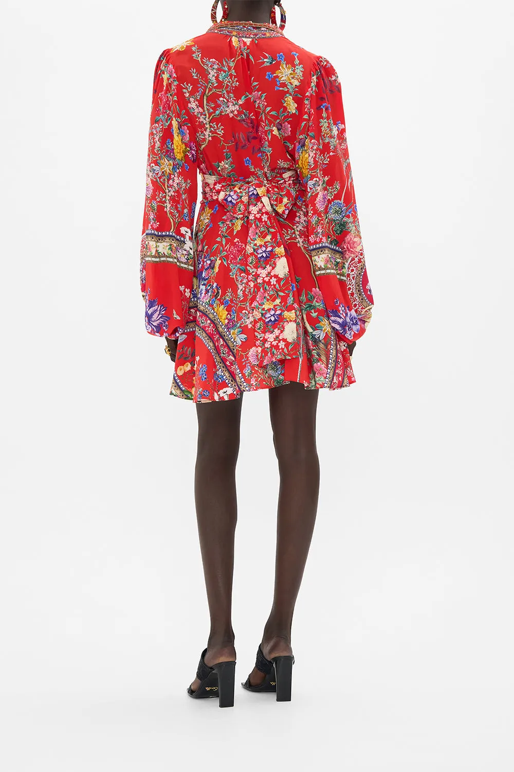 HIGH NECK BLOUSON SLEEVE MINI DRESS THE SUMMER PALACE sold by Camilla product image thumbnail 2